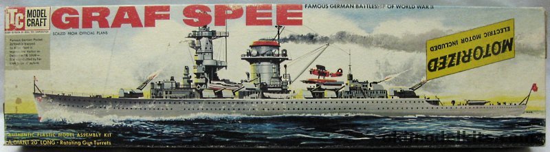 ITC 1/350 Motorized Graf Spee German Battleship, 3681 plastic model kit